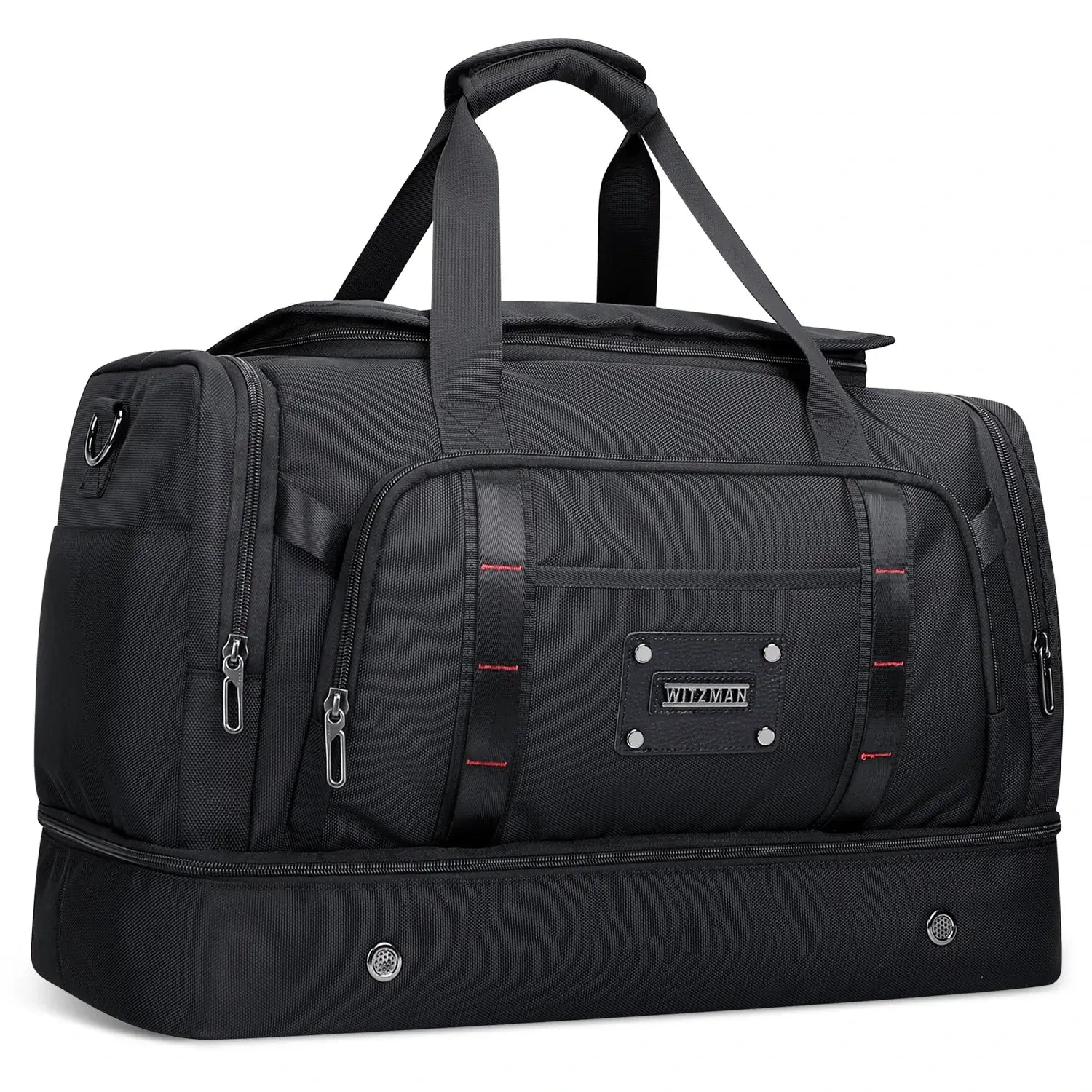WITZMAN B720 men’s large nylon duffel bag with double-layer shoe compartment - main