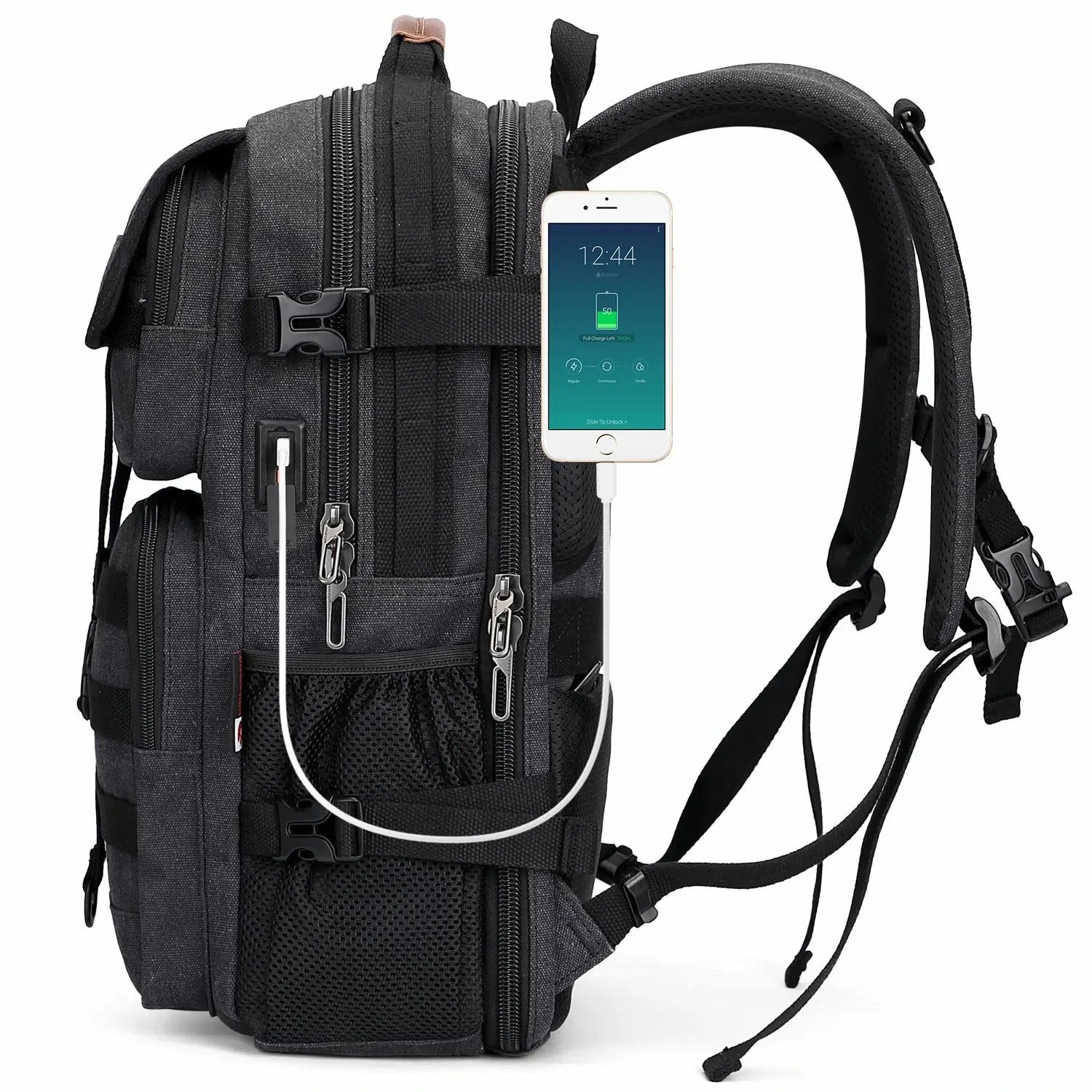 Men’s Canvas Travel Backpack TSA Vintage Carry-On Bag A8012