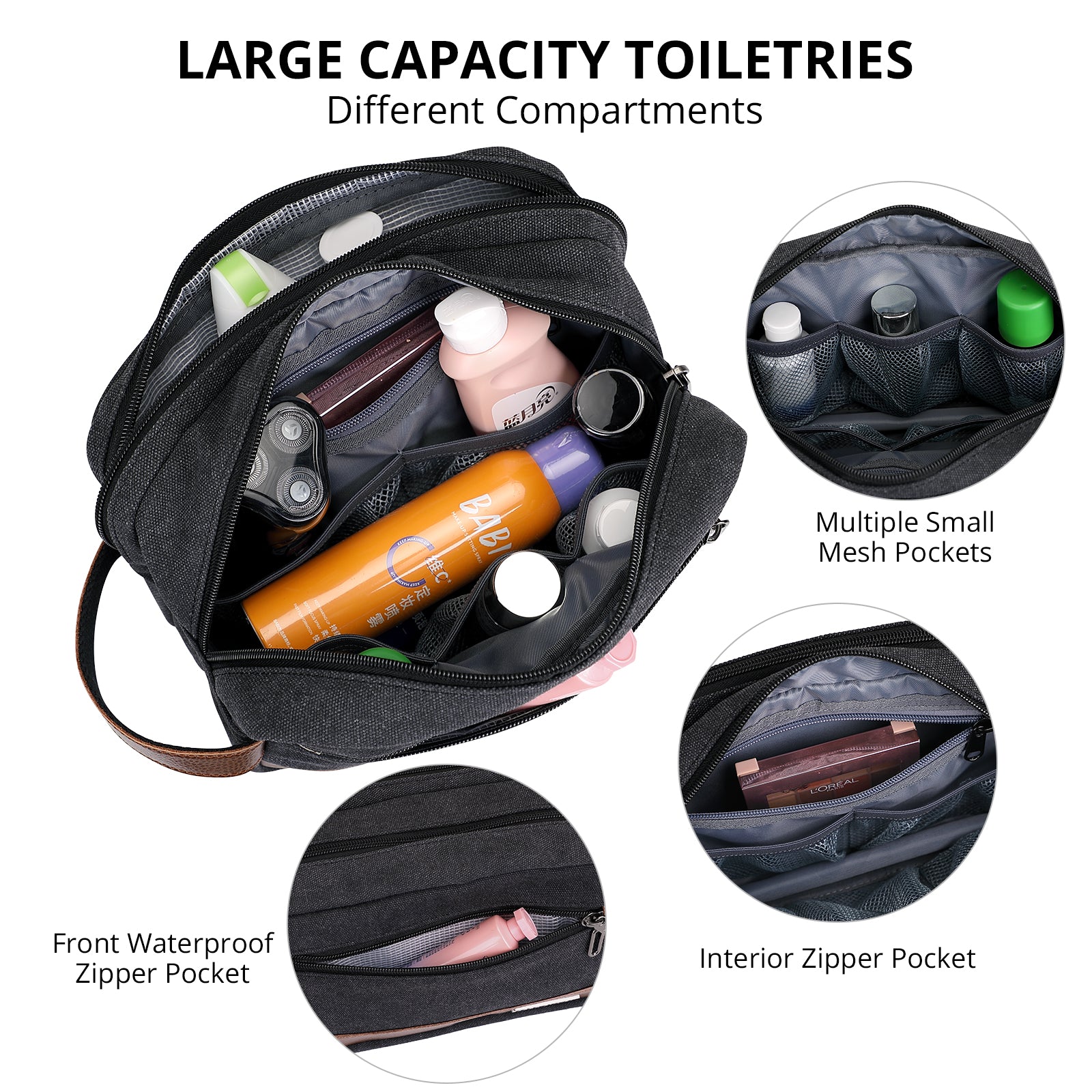 Black Toiletry Bag