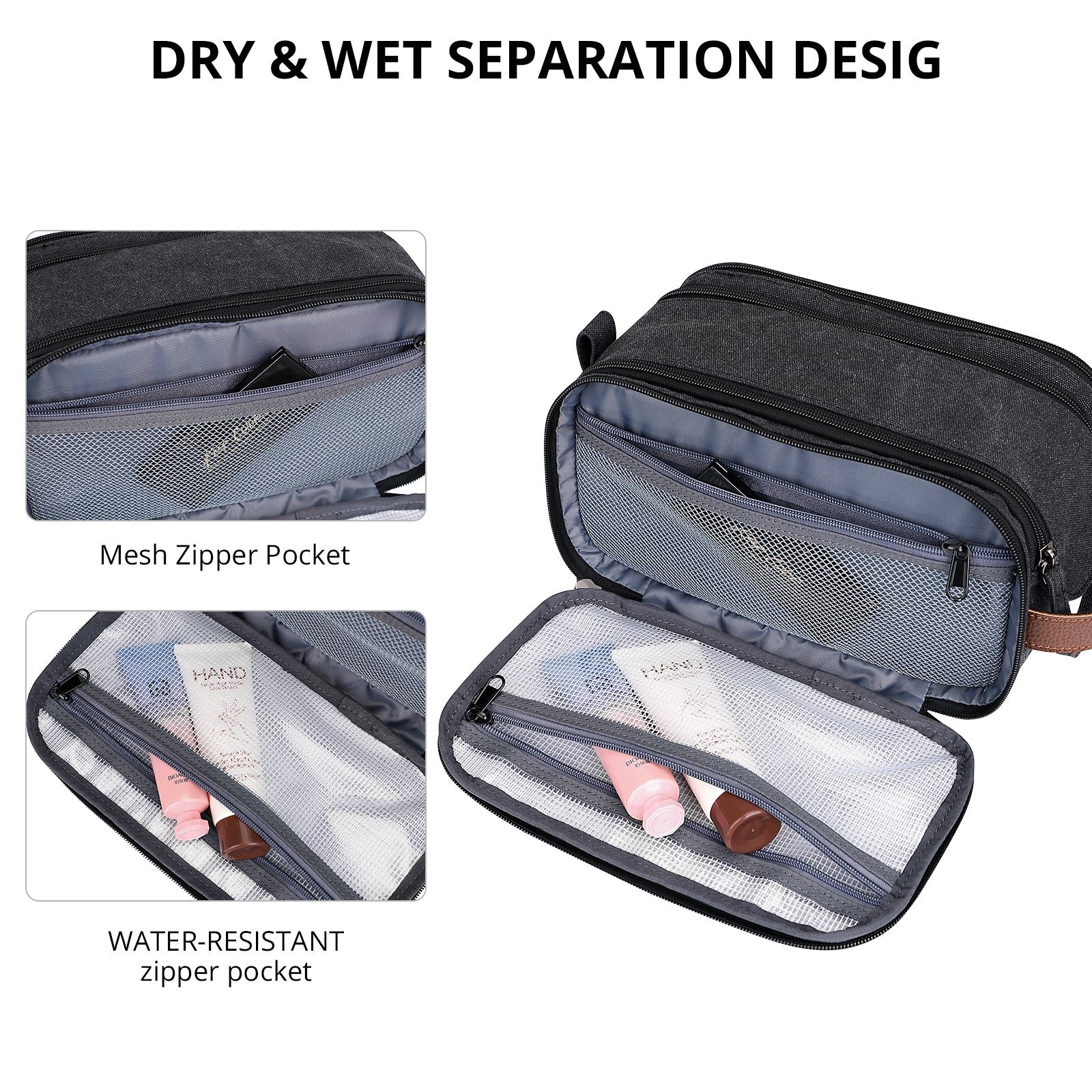 Black Toiletry Bag travel bag