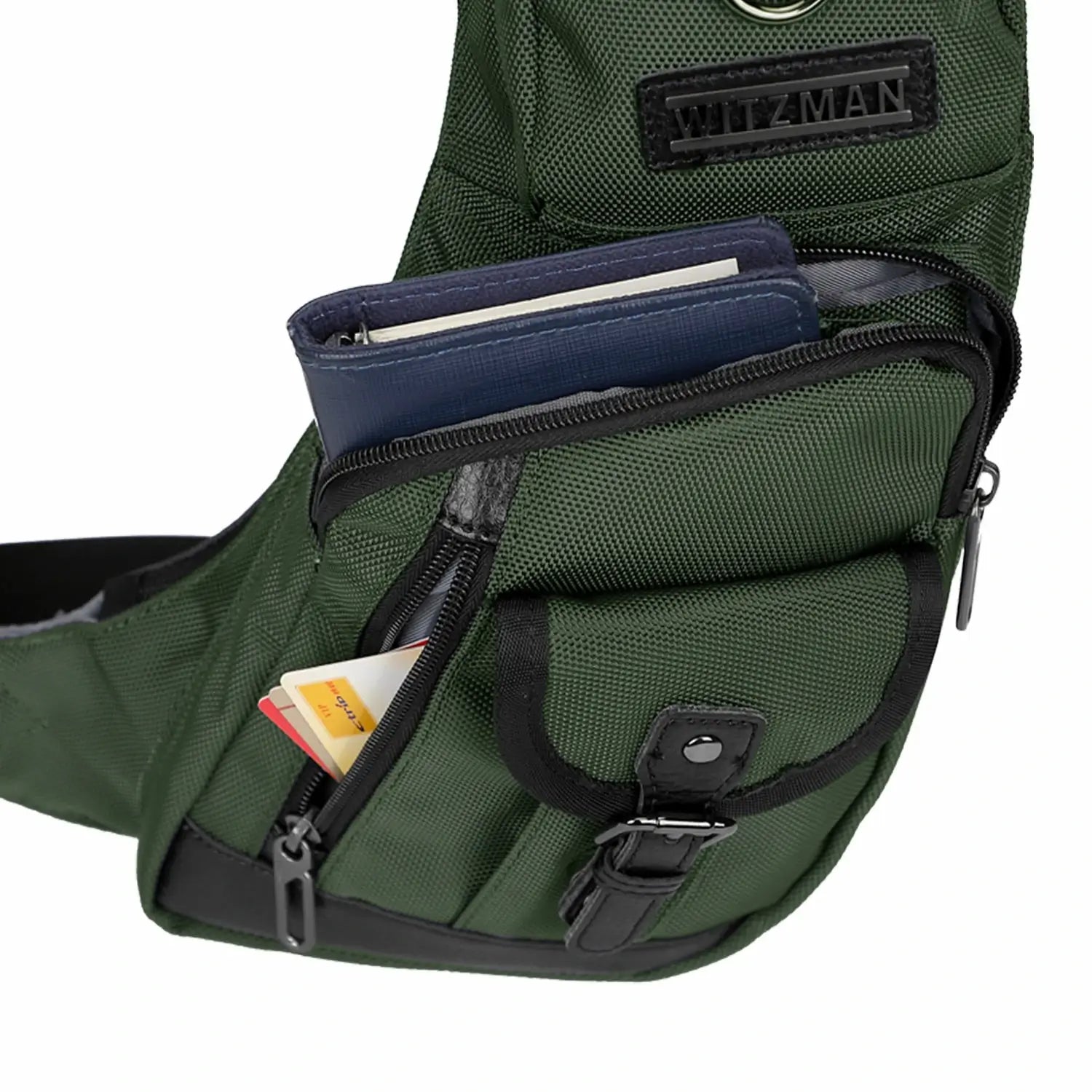 witzman b702 sling bag nylon amry green
