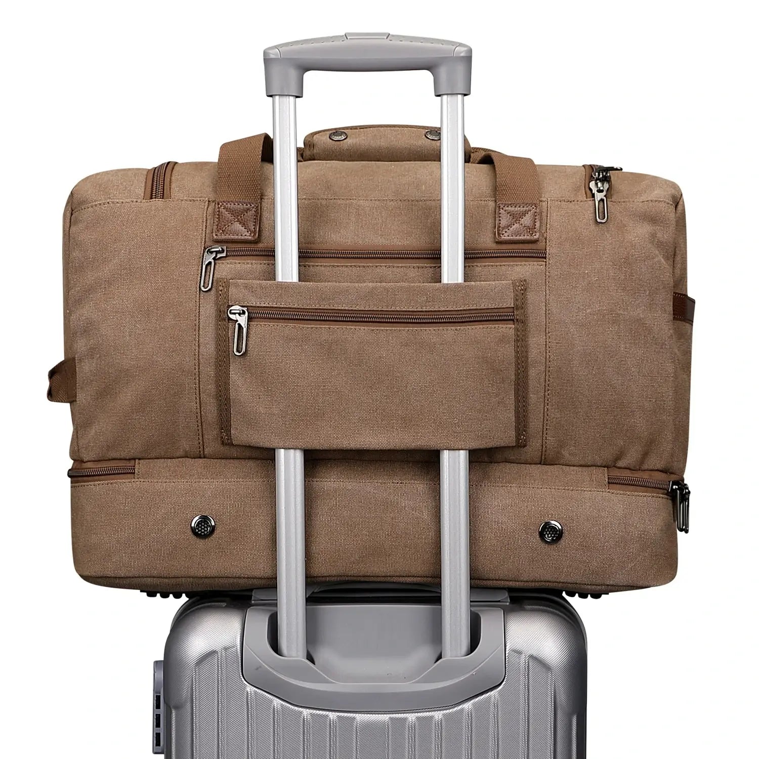 Classic Vintage Canvas Duffel Bag with Toiletry Set A8010-2