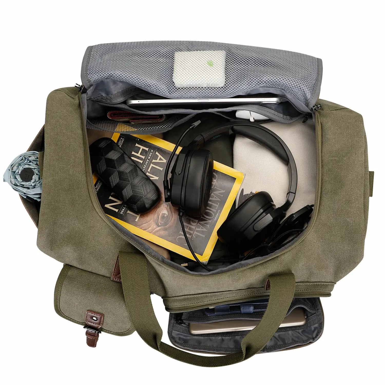 Fashion Vintage Canvas Large Travel Bag duffle bags witzman a8010 #color_green