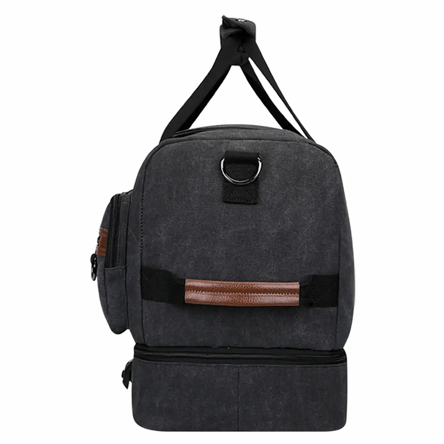 Fashion Vintage Canvas Large Travel Bag duffle bags witzman a8010 #color_black