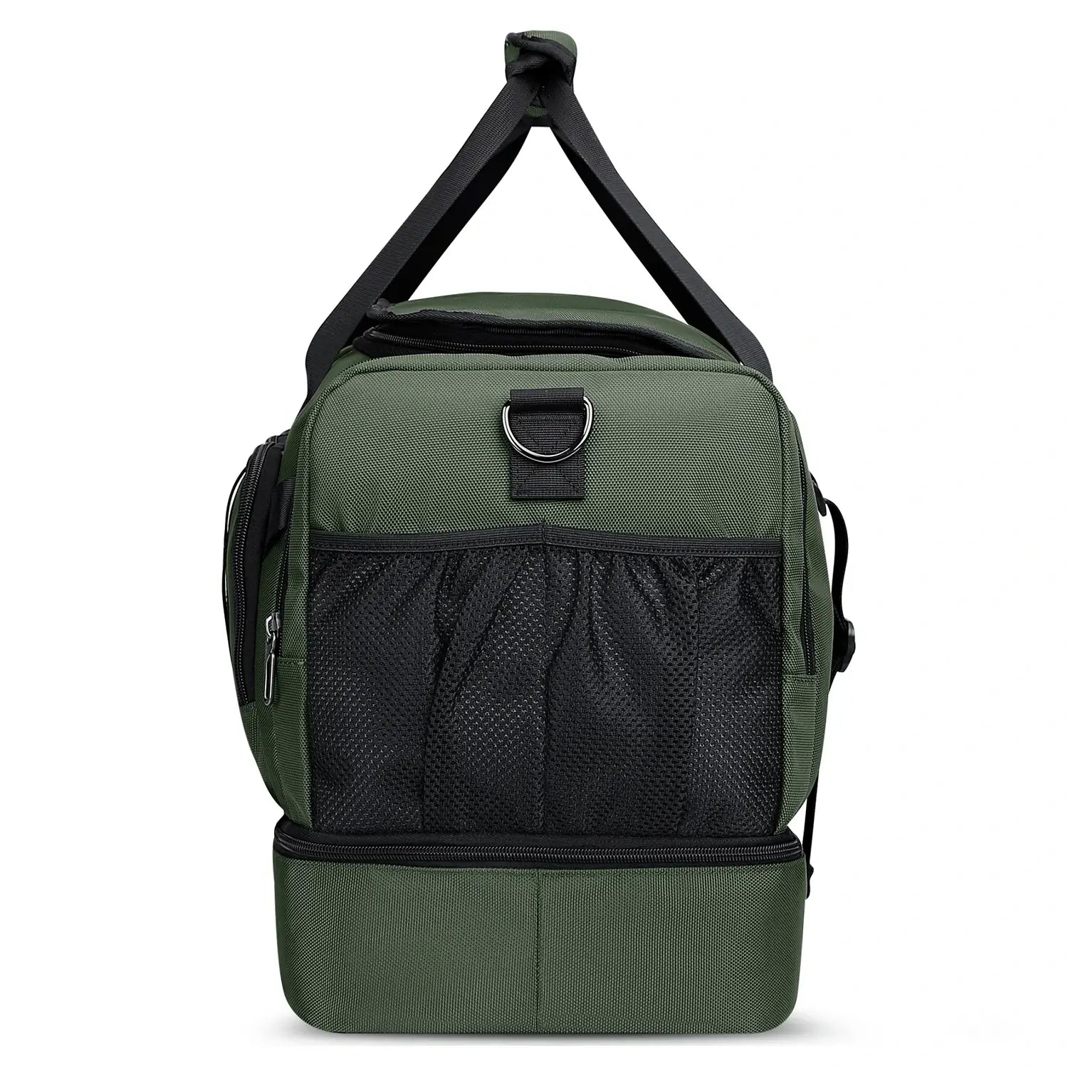 WITZMAN B720 men’s large nylon duffel bag with double-layer shoe compartment - green weekender bag