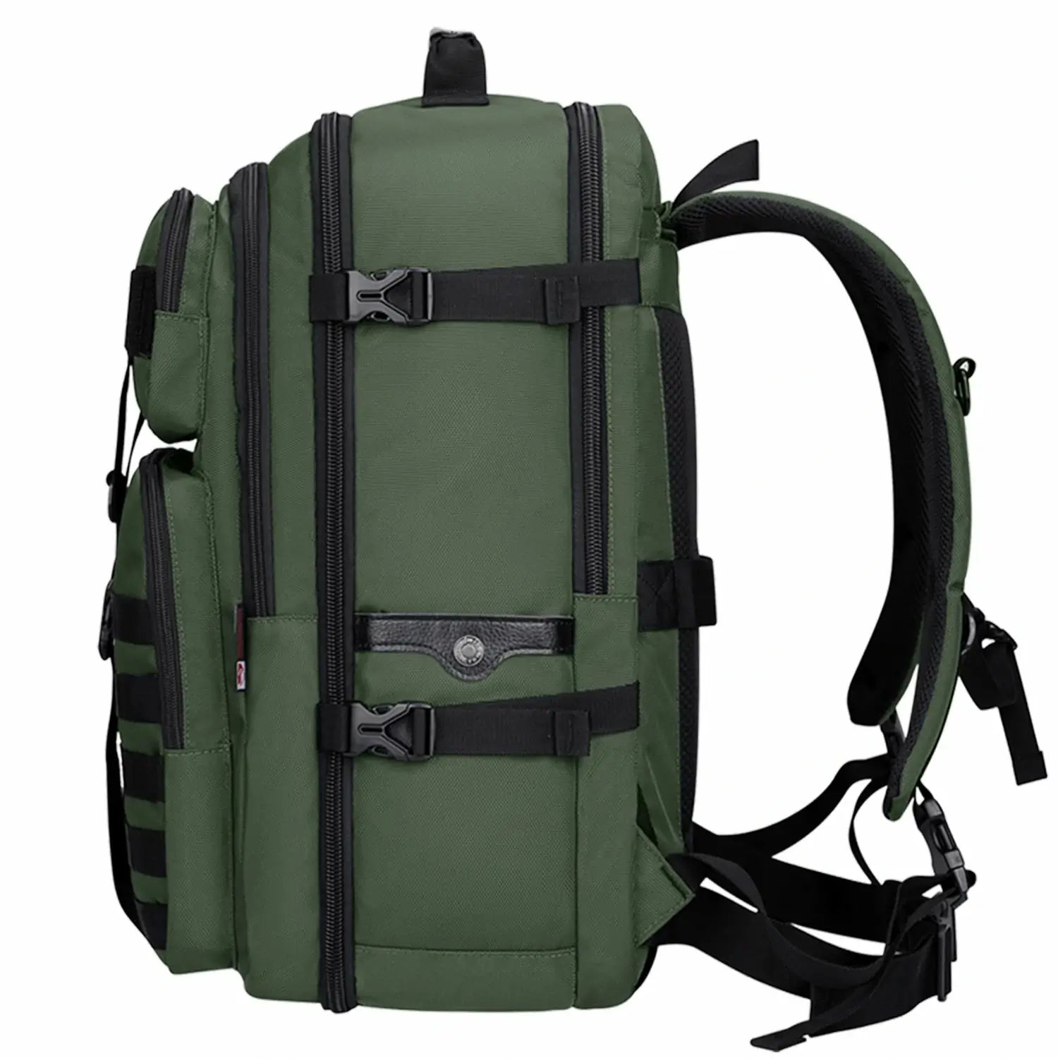 B688 Best large travel backpack carry on luggage bag Green backpacks 45L with clamshell opening and multiple compartments - laptop