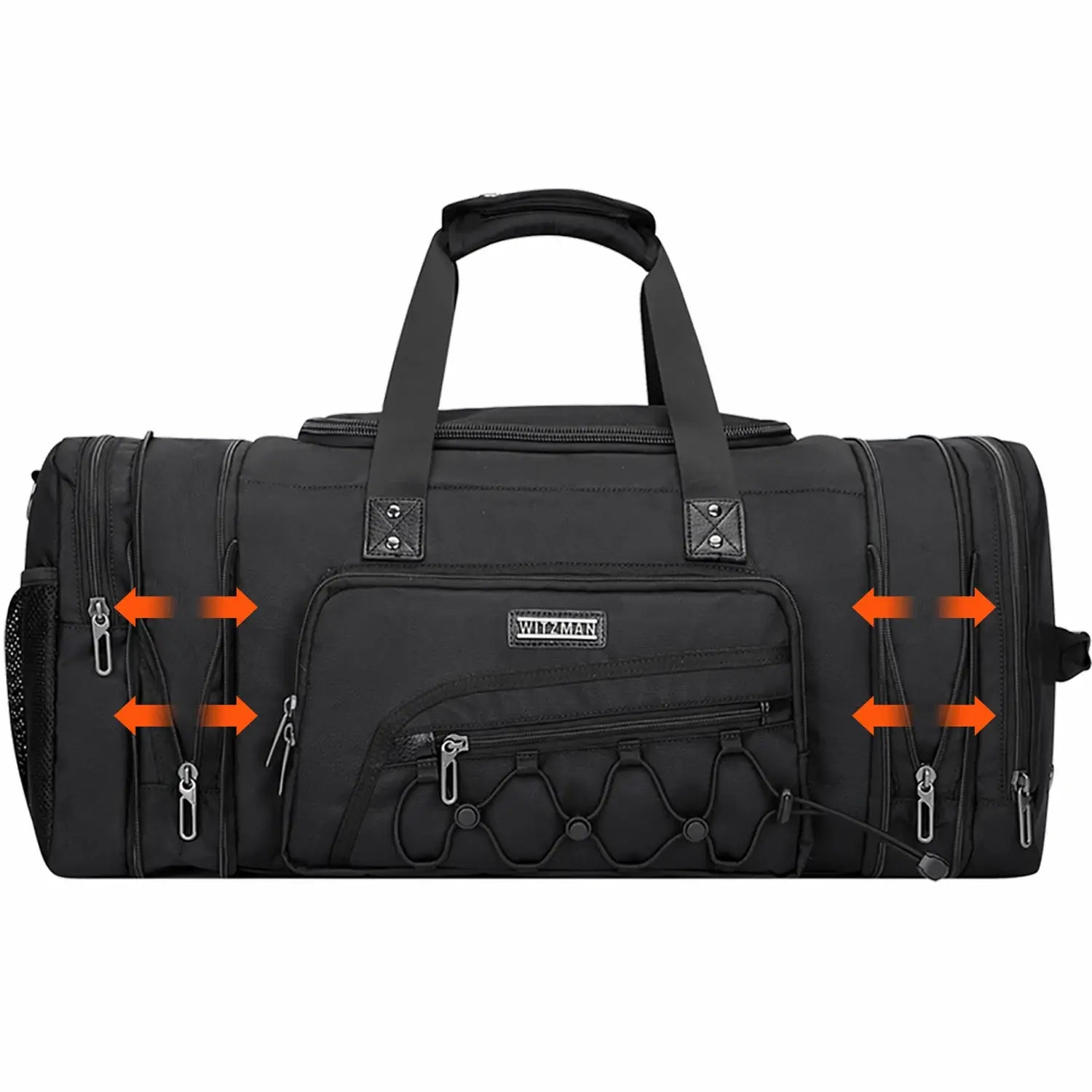 Duffel Bag Nylon Large Gym Weekender Bag With Shoe Compartment black
