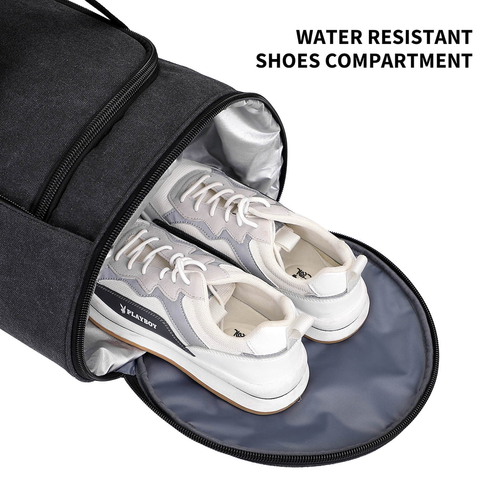 Black Canvas Large Travel Duffel Bags