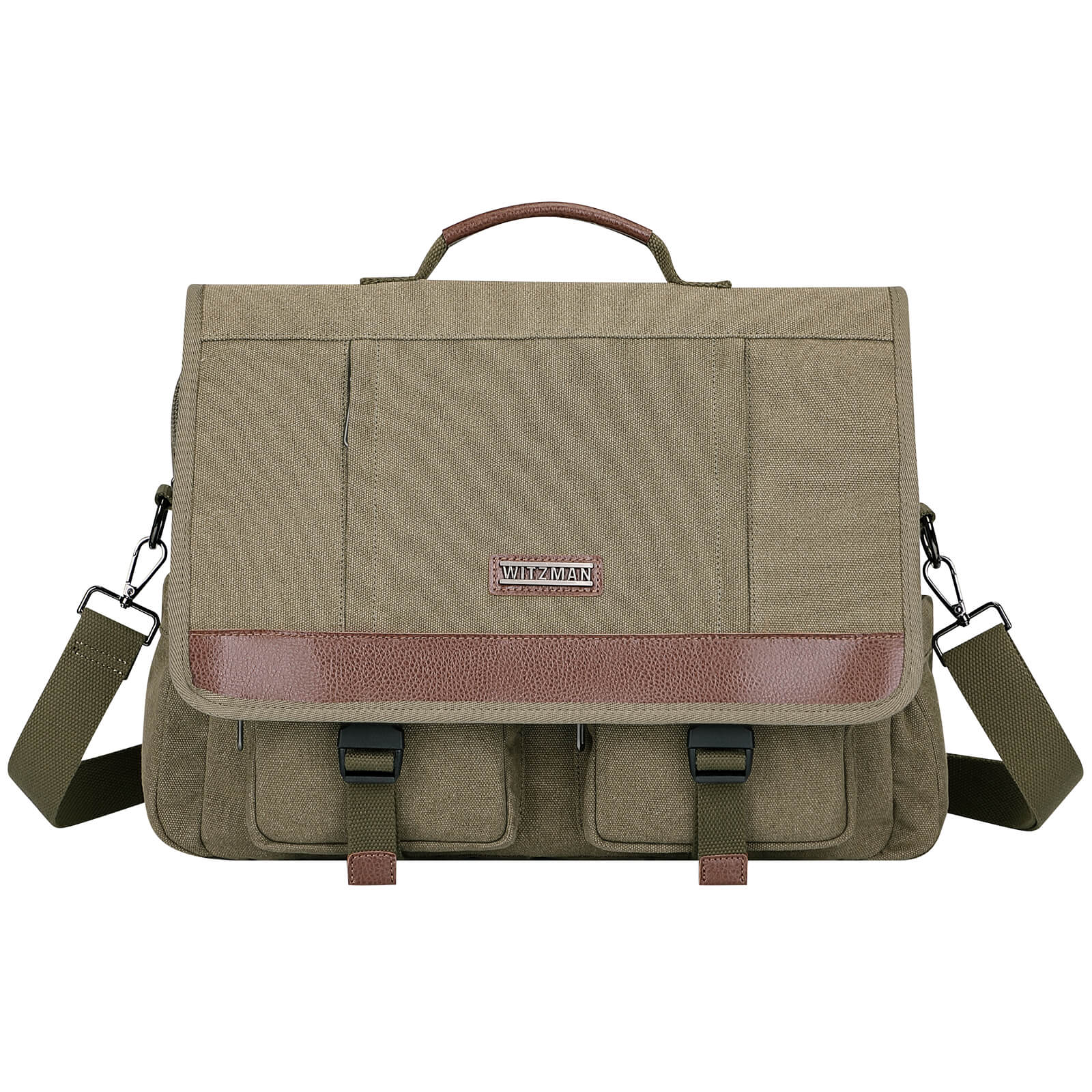 Army Green Canvas Messenger Bag