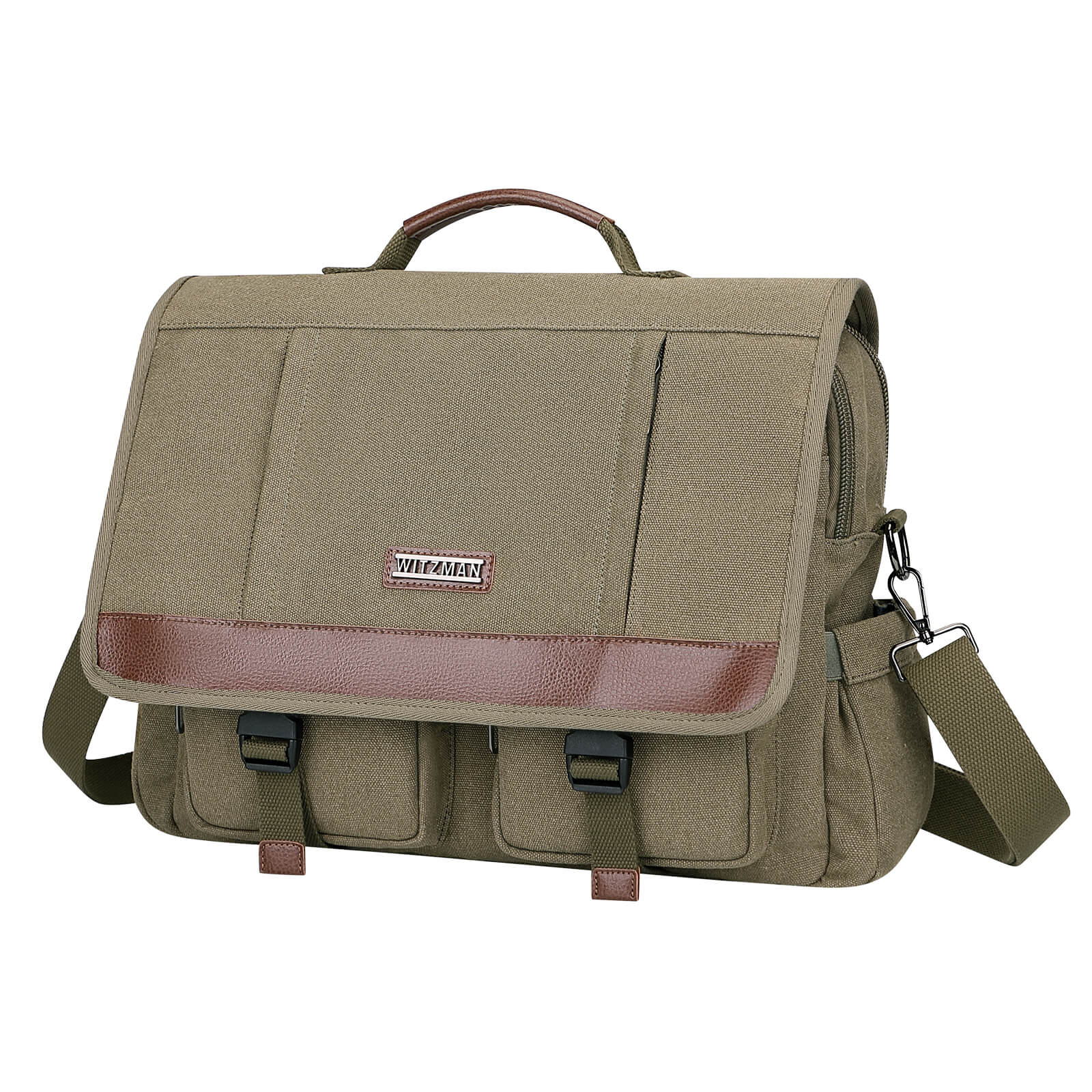 Army Green Canvas Messenger Bag