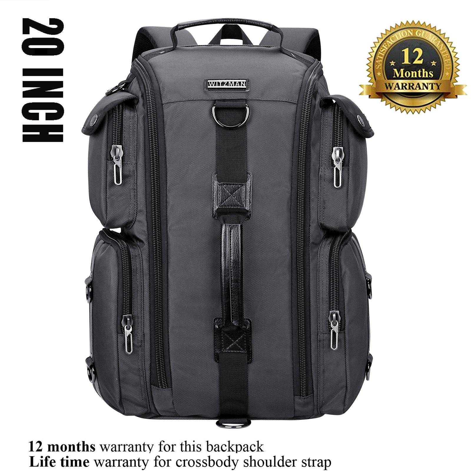 Silvery Grey Nylon Backpack
