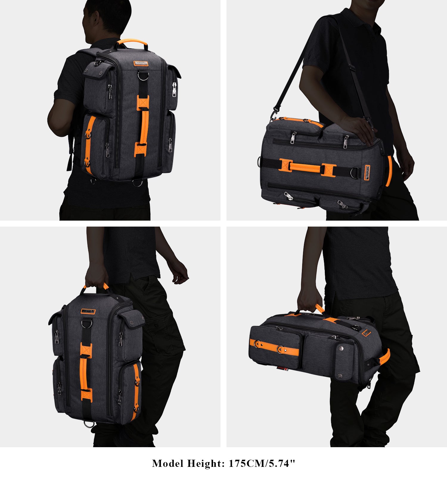 Black Nylon Travel witzman b6695-2