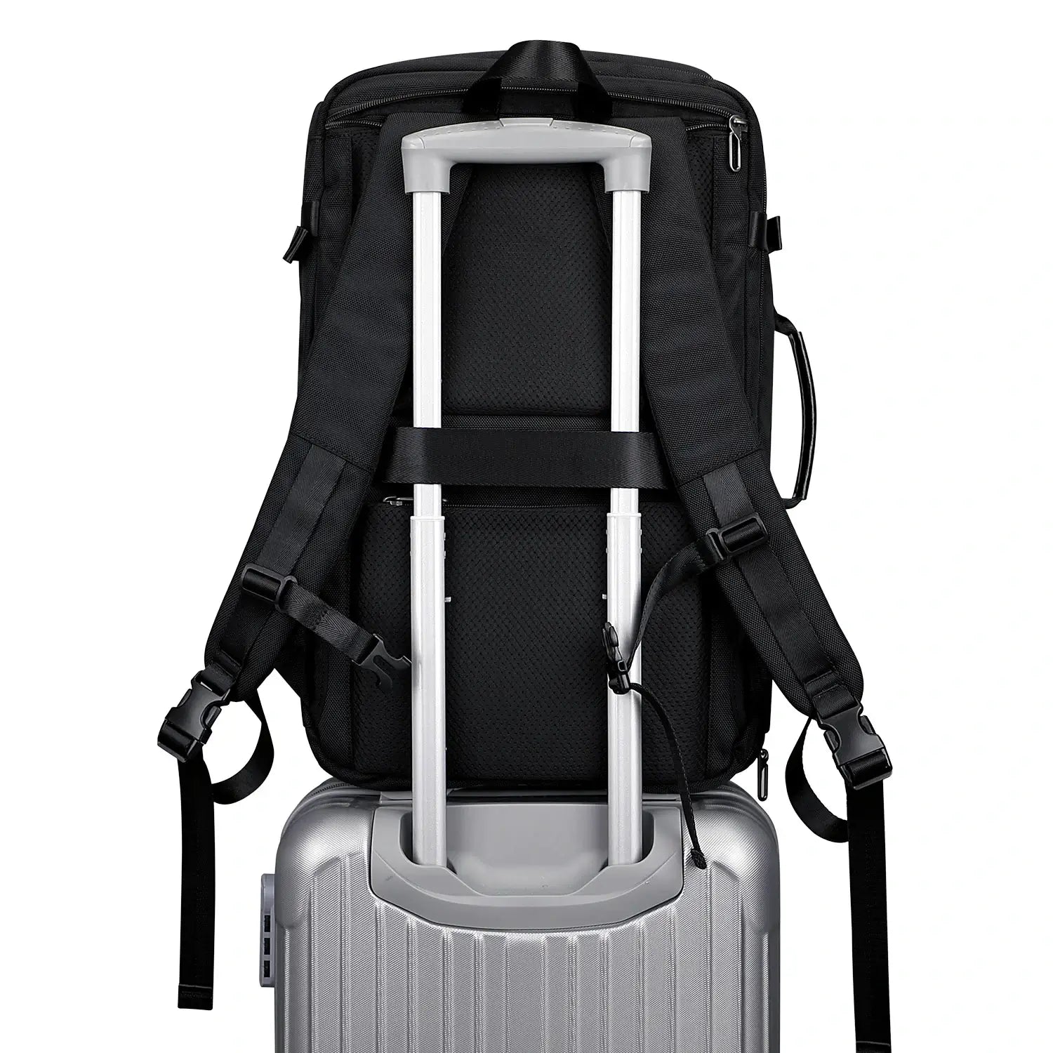 WITZMAN 35L black travel backpack for men nylon bag