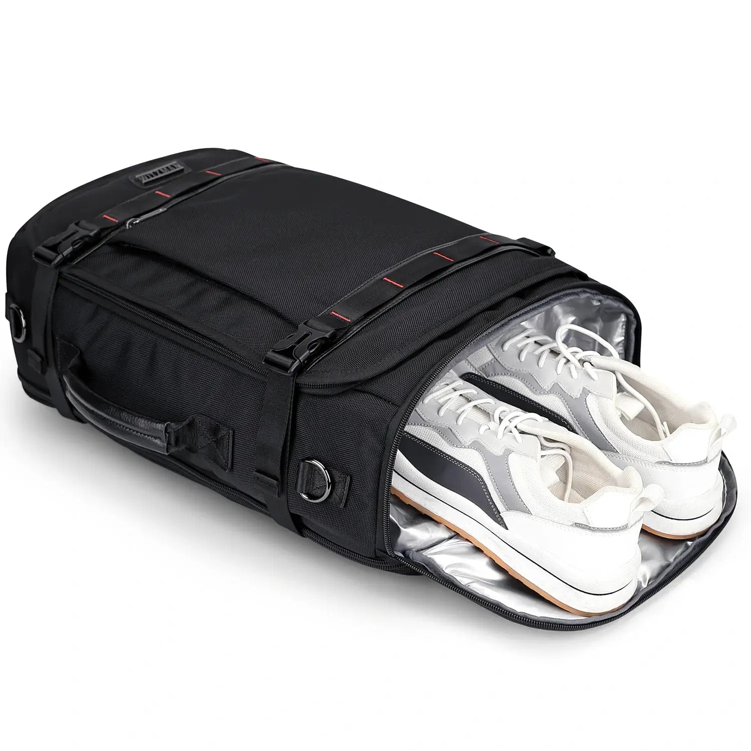 WITZMAN 35L black travel backpack for men nylon bag shoe compartment