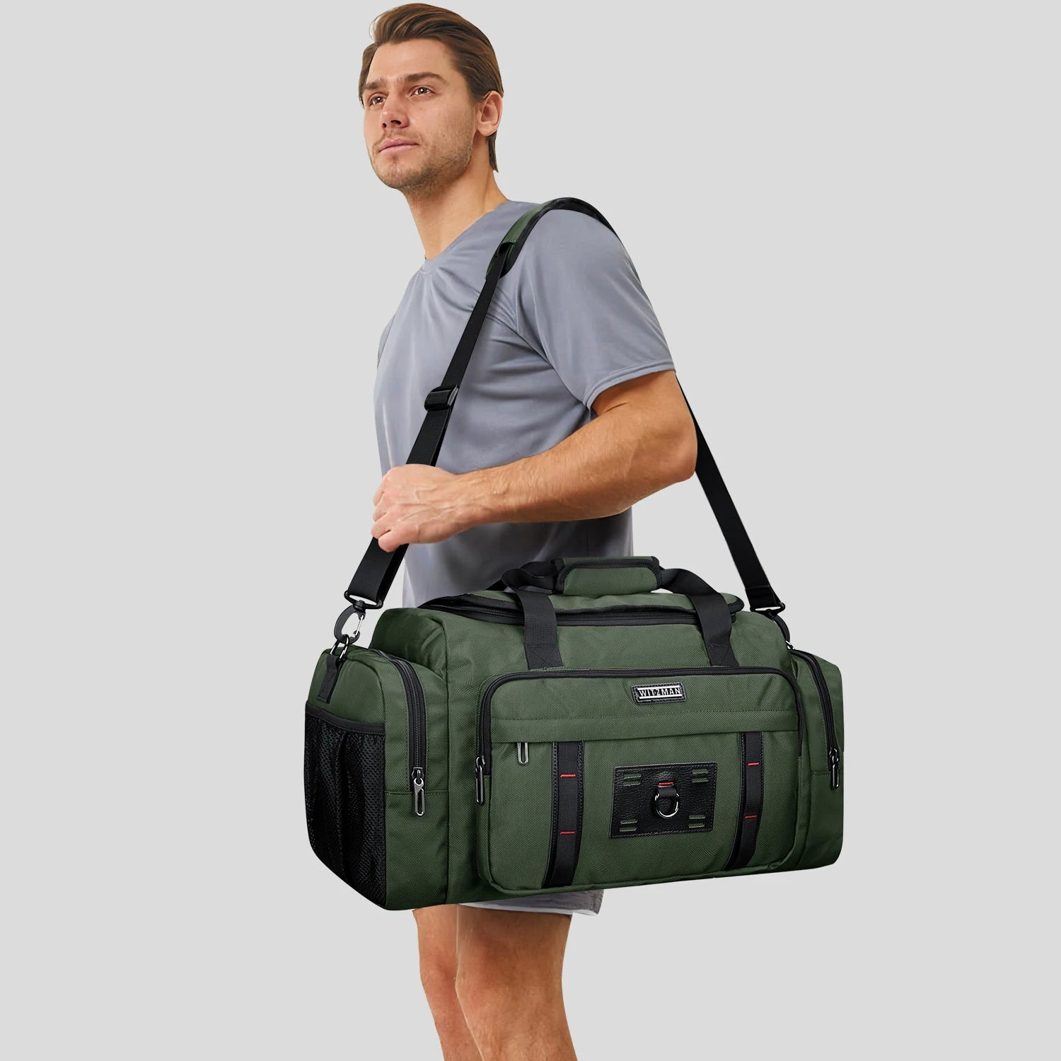 Travel Duffel Bag for Men Nylon Carry On Weekender Bag B719