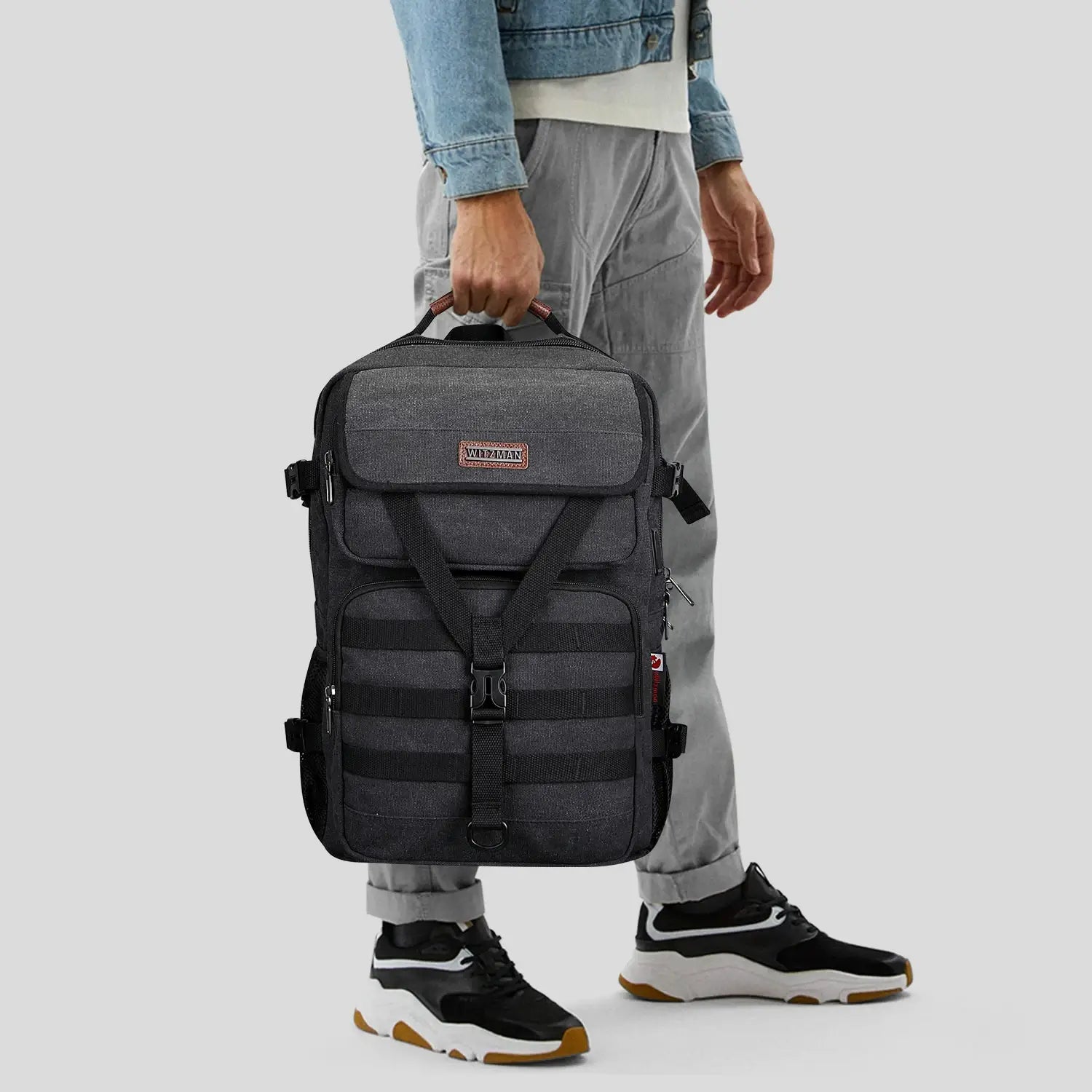 Men’s Canvas Travel Backpack TSA Vintage Carry-On Bag A8012