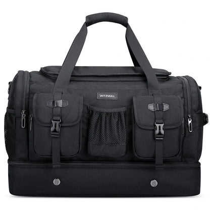 Double-Layer Duffel Bag Modern Split-Level Design with Bottom Shoe Compartment B723