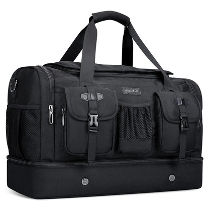 Double-Layer Duffel Bag Modern Split-Level Design with Bottom Shoe Compartment B723