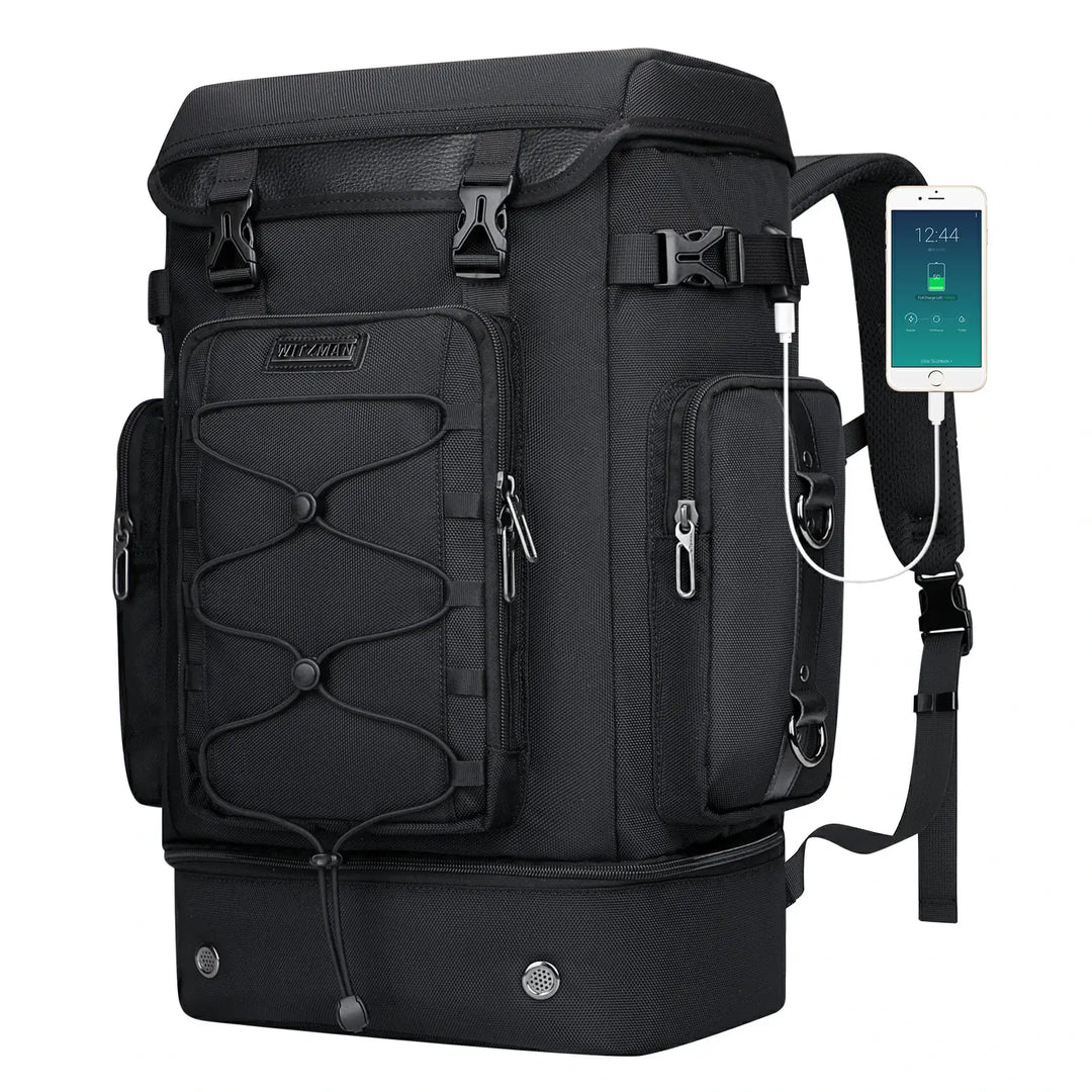 B691 Black travel backpack for men witzman