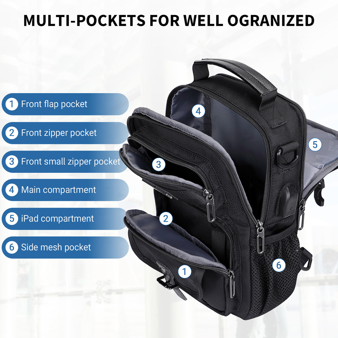 Lightweight Convertible Travel Sling Bag Backpack