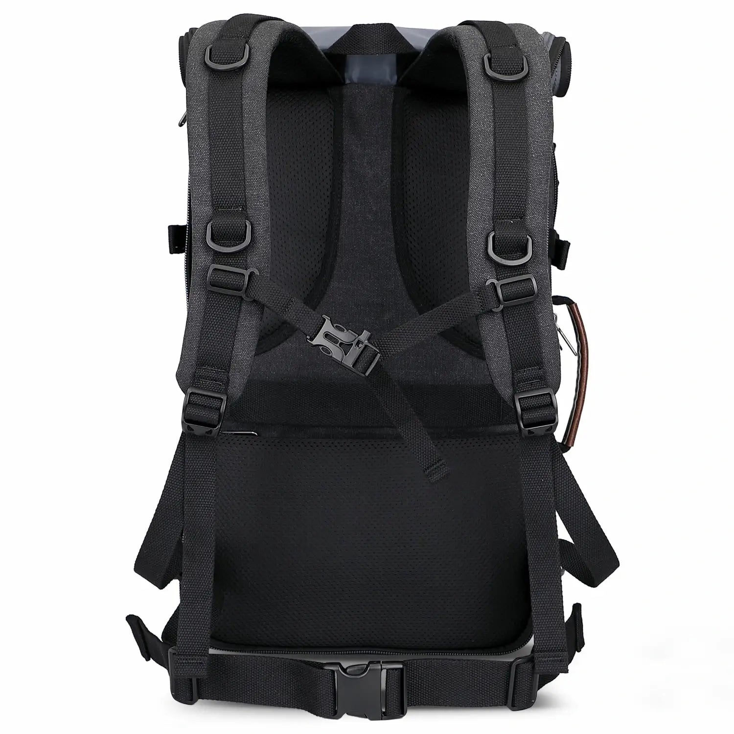 Convertible 40L travel backpack with USB port and 18+ compartments, fits 17 inch laptop, ideal for men and women a8013 best black backpack