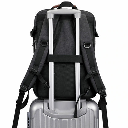 Men’s Canvas Travel Backpack TSA Vintage Carry-On Bag A8012