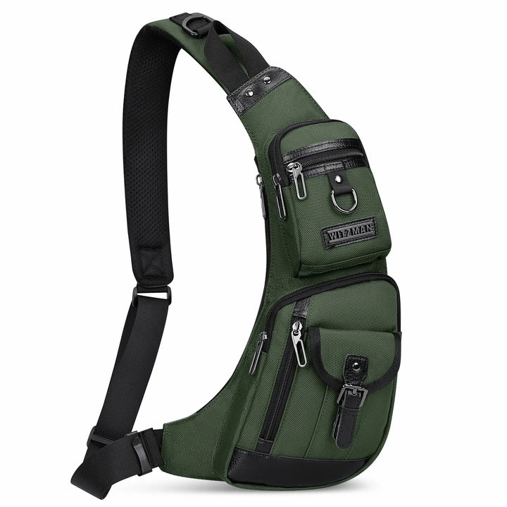 Men crossbody sling bag Travel Slim Chest Bag One Strap Lightweight Casual Daypack Crescent Bag