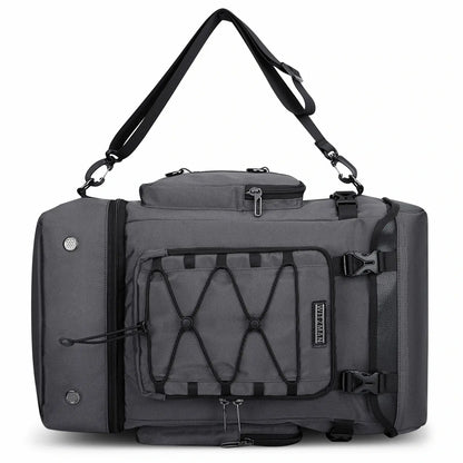 40L Nylon Travel Backpack With Shoe Compartment b691 sliver gray