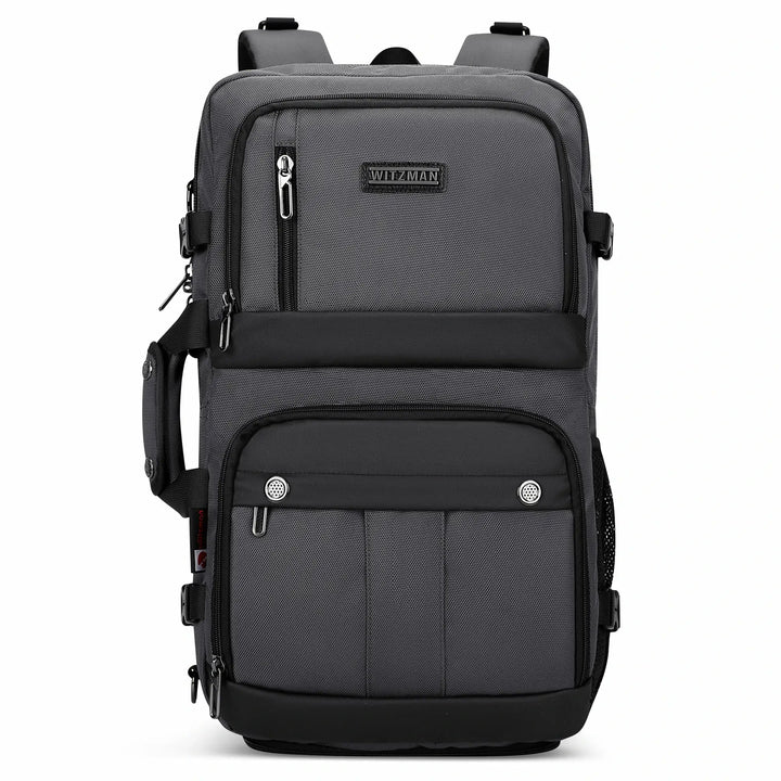 Black Nylon Travel Backpack for Men