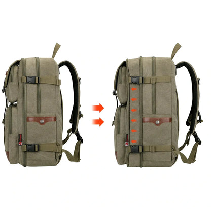 Black Canvas Travel Backpacks a6617-3 #color_green