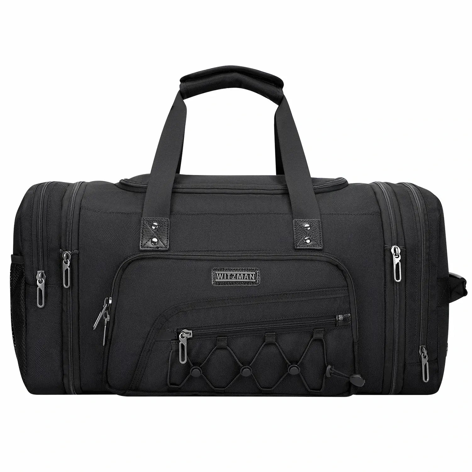 Duffel Bag Nylon Large Gym Weekender Bag With Shoe Compartment black