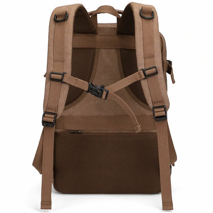 Men’s Canvas Travel Backpack TSA Vintage Carry-On Bag A8012