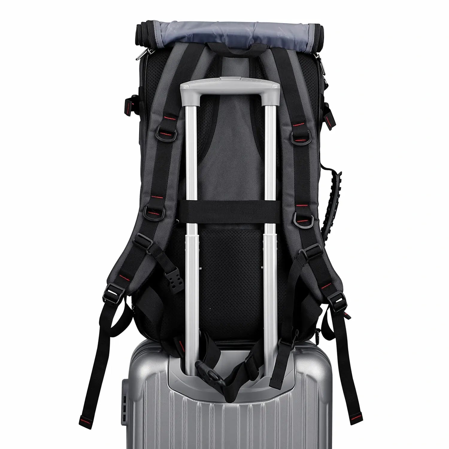 Carry On Travel Backpack for Men Nylon Bag 45L #color_grey