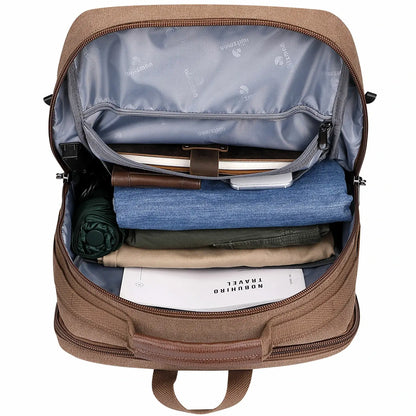 Men’s Canvas Travel Backpack TSA Vintage Carry-On Bag A8012