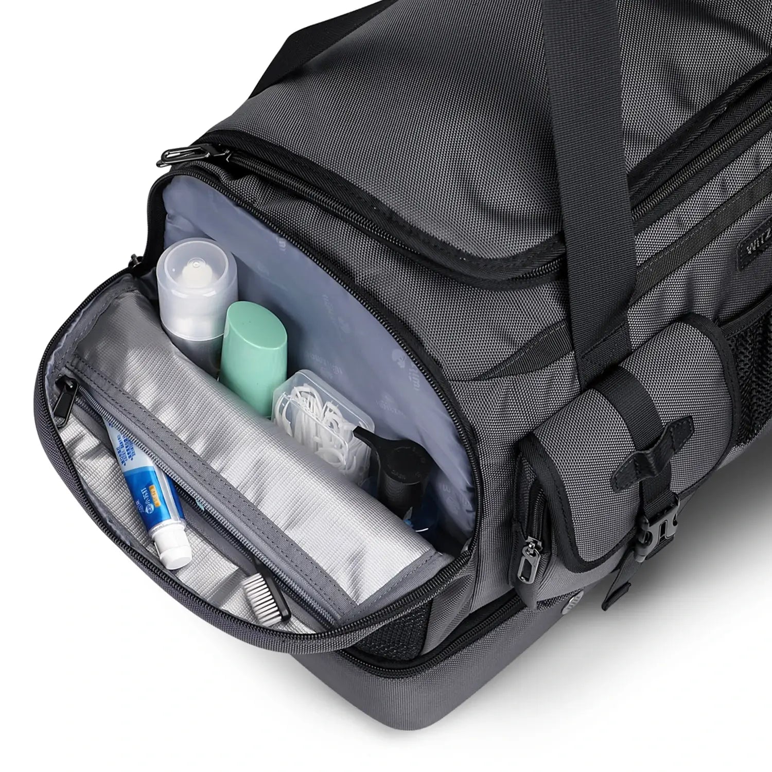 Double-Layer Duffel Bag Modern Split-Level Design with Bottom Shoe Compartment B723