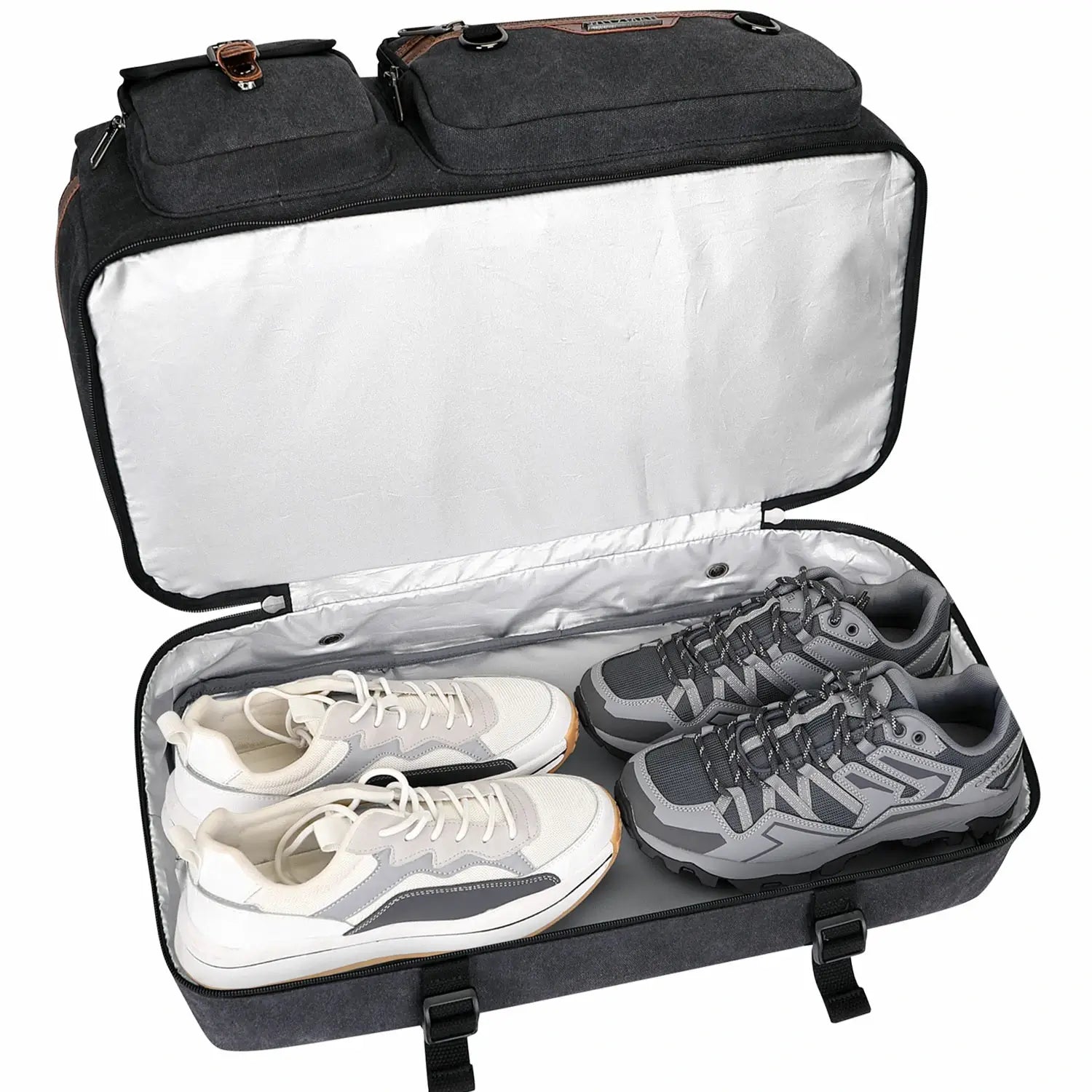 Fashion Vintage Canvas Large Travel Bag duffle bags witzman a8010 #color_black