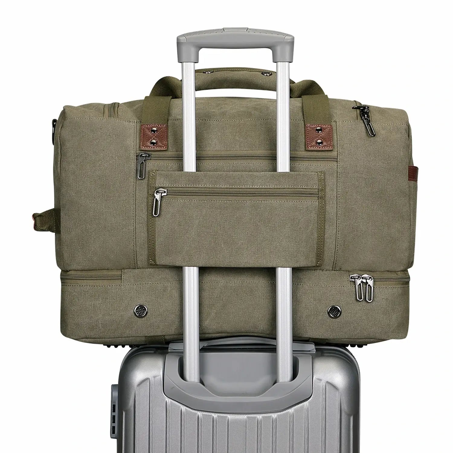 Fashion Vintage Canvas Large Travel Bag duffle bags witzman a8010 #color_green