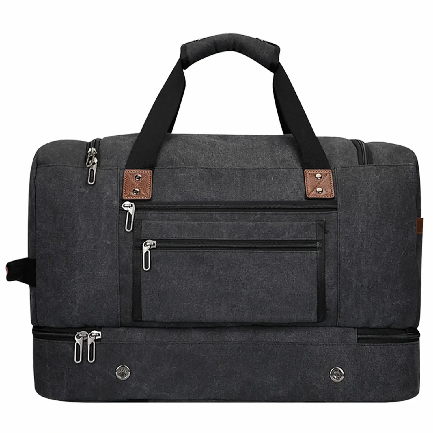 Fashion Vintage Canvas Large Travel Bag duffle bags witzman a8010 #color_black