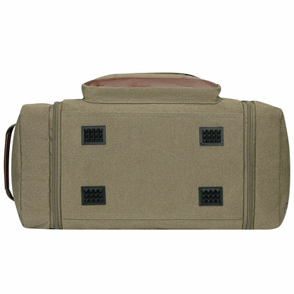 witzman Mens Fashion Large GREEN Canvas Travel Duffle Bags best carry-on bag for international travel #color_green