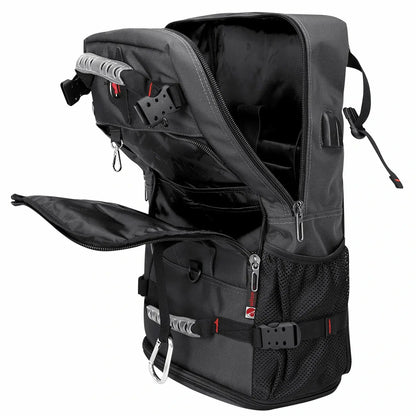 witzman b681 nylon travel backpack for men carry on bag #color_grey