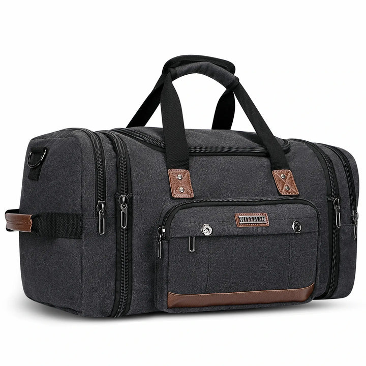 witzman black Mens Fashion Large Canvas Travel Duffle Bags best carry-on bag for international travel