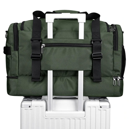 Double-Layer Duffel Bag Modern Split-Level Design with Bottom Shoe Compartment B723