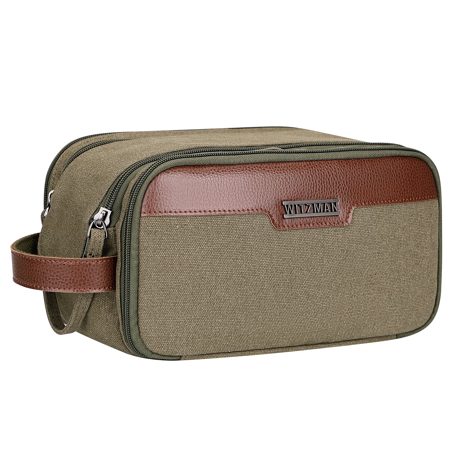 Army Green brown Toiletry Bag travel bag