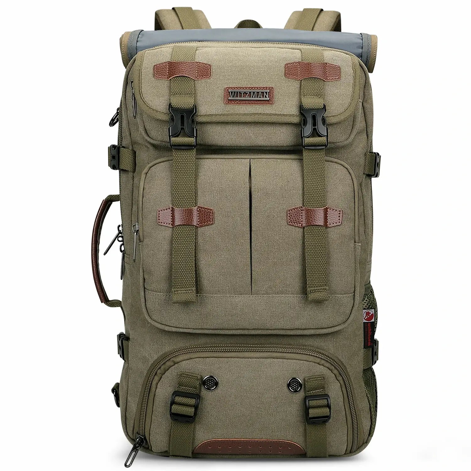 Convertible 40L travel backpack with USB port and 18+ compartments, fits 17 inch laptop, ideal for men and women a8013 best amry green backpack