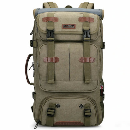 Convertible 40L travel backpack with USB port and 18+ compartments, fits 17 inch laptop, ideal for men and women a8013 best amry green backpack