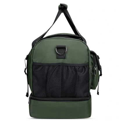 Double-Layer Duffel Bag Modern Split-Level Design with Bottom Shoe Compartment B723