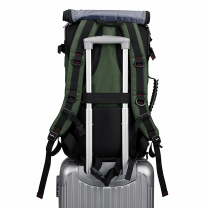 Carry On Travel Backpack for Men Nylon Bag 45L #color_green