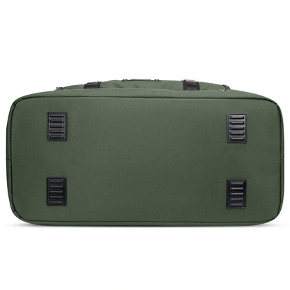 WITZMAN B720 men’s large nylon duffel bag with double-layer shoe compartment - green weekender bag