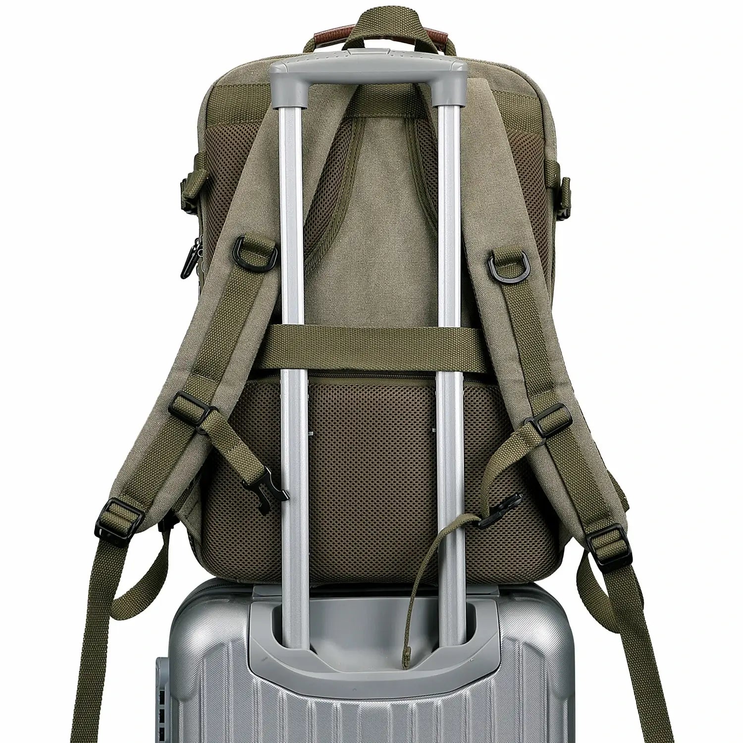 Men’s Canvas Travel Backpack TSA Vintage Carry-On Bag A8012