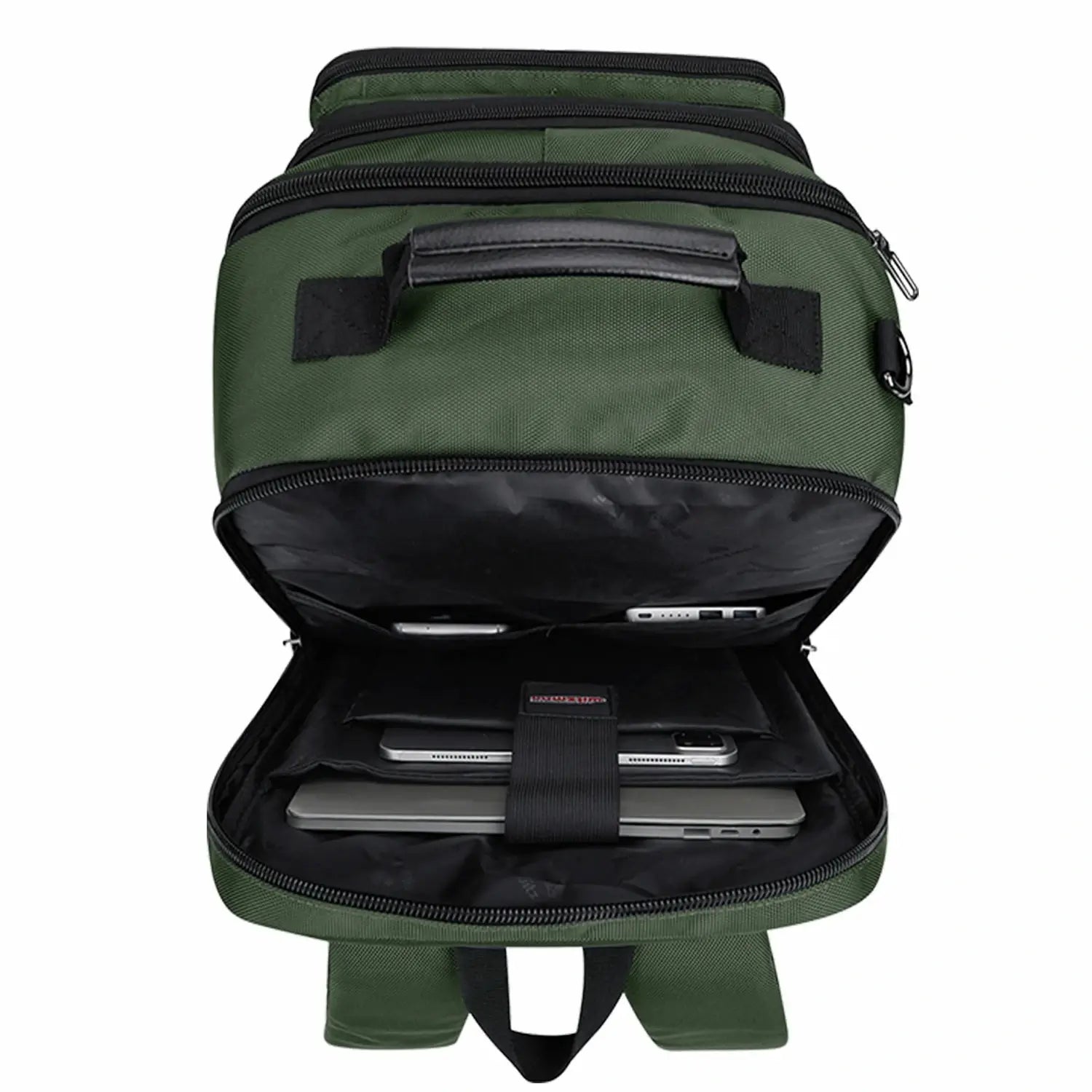 B688 Best large travel backpack carry on luggage bag Green backpacks 45L with clamshell opening and multiple compartments - laptop